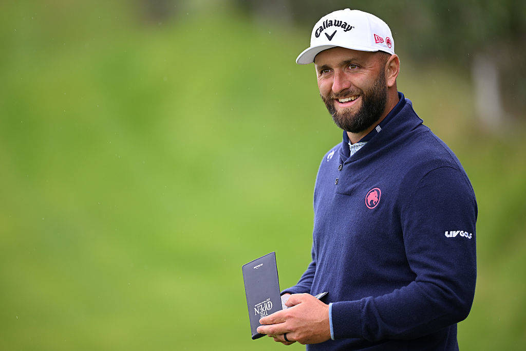 Jon Rahm during a practice round at Royal Portrush